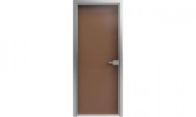 Дверь Софья бронза прозрачная (t04) серебро