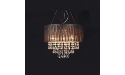 SL893.703.05 Люстра подвесная ST-Luce Хром/Коричневый, Прозрачный E14 5*60W