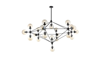 SL549.403.15 Люстра потолочная ST-Luce Черный/Янтарный E27 15*40W