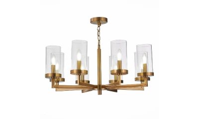 SL1171.303.08 Люстра подвесная ST-Luce Латунь/Прозрачный E14 8*40W