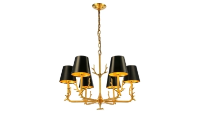 SL1123.203.06 Люстра подвесная ST-Luce Латунь/Черный, Золотистый E14 6*40W