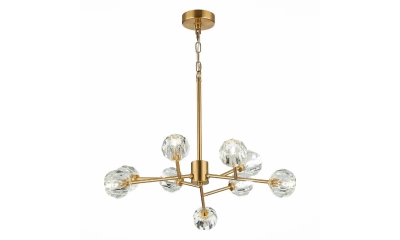 SL1166.303.09 Светильник подвесной ST-Luce Латунь/Прозрачный G9 LED 9*5W