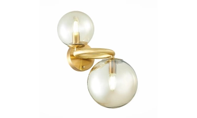 SL1162.301.02 Светильник настенный ST-Luce Латунь/Коньячный E14 2*40W