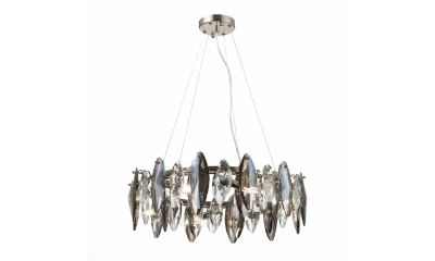 SL1227.103.08 Люстра подвесная ST-Luce Никель/Прозрачный E14 8*40W