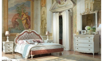 Комплект мебели в спальню Vaccari Giovanni Bella Italia (кровать 180*200, 2 прикроватные тумбы, комод, туалетный стол, шкаф-купе 2-х дверный)