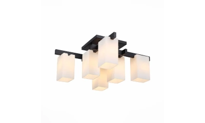 SL541.402.06 Люстра потолочная ST-Luce Черный/Белый E27 6*40W