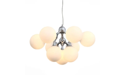 SL549.103.09 Люстра подвесная ST-Luce Хром/Белый E27 9*60W