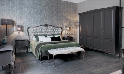 Комплект спальни Giorgio Casa  Valpolicella (кровать, тумба прикроватнвая 2 шт, банкетка, шк2аф 4-х дверный, комод,  туалетный столик)