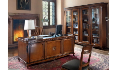 Комплект мебели в кабинет Vaccari Giovanni Bella Italia (стол письменный, библиотека)