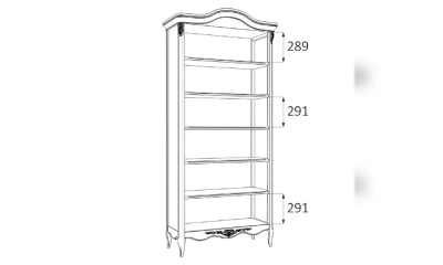 Шкаф Kreind Nocturne Книжный R137H-K03-A