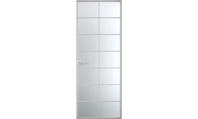 Межкомнатная стеклянная дверь Grafica матовая (т02.15) серебро