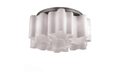 SL117.502.06 Люстра потолочная ST-Luce Серебристый/Белый с полосками E27 6*60W