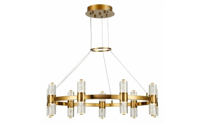 SL6007.203.18 Люстра подвесная ST-Luce Латунь/Прозрачный LED 18*2,5W 4000K