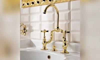 Sbordoni Antica Смеситель Для Раковины На 2 Отверстия, Цвет Глянцевая Латунь