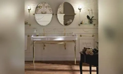 Sbordoni Palladio Раковина Двойная На Металлической Структуре 150Х57,5Хh76 См, Цвет Белый/Глянцевая Латунь