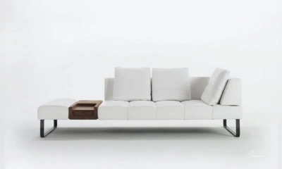 Диван На Ножках Из Железа Обитый Кожей Patmos, Riva 1920