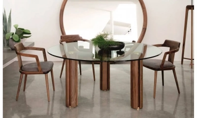 Стол Porada Quadrifoglio Crystal Tondo 3