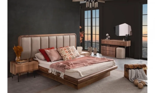 Комплект Мебели В Спальню (Кровать, Тумба Прикроватная 2 Шт, Туалетный Столик,  Зеркало, Шкаф-Купе) Orix