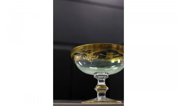 Конфетница VETRERIE DI EMPOLI Bordo Oro