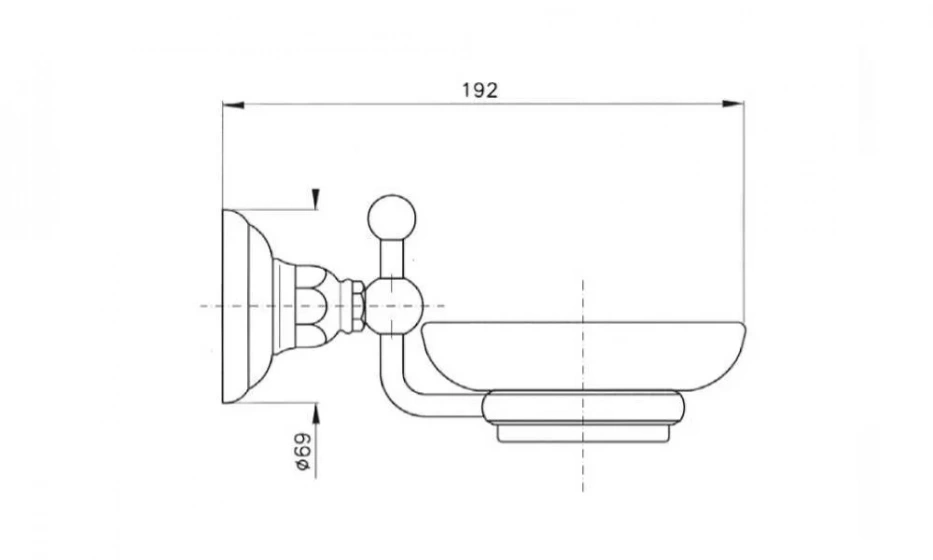 Мыльница Подвесная Classica 1487Bz - фото 2