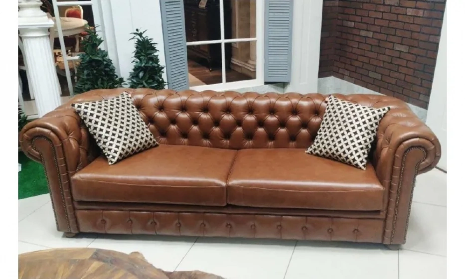 ФЛОРЕНЦИЯ Честер Диван Кожа Lusso Cognac /Leder - фото 1