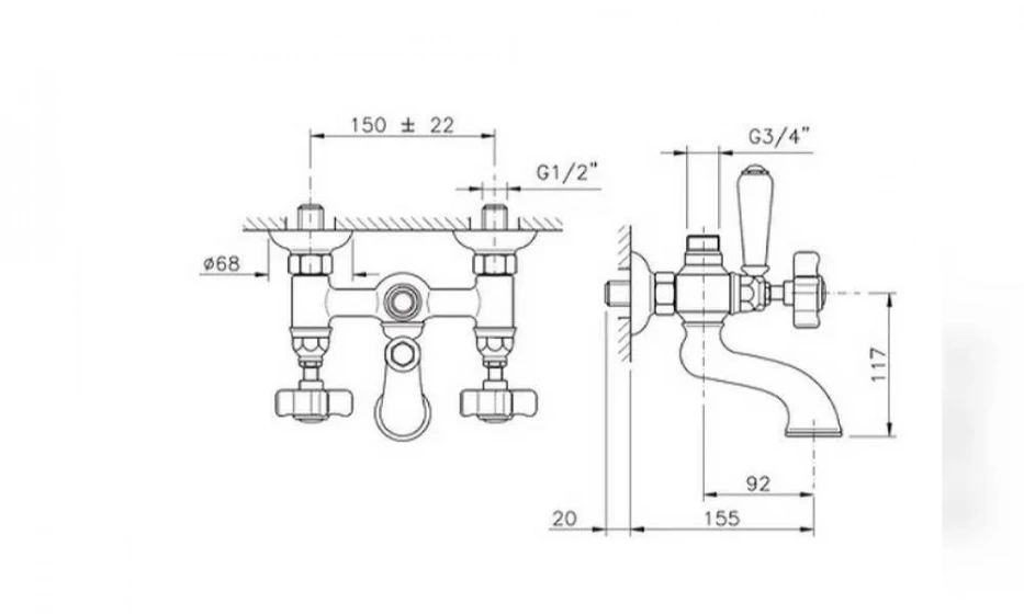 Смеситель Для Ванны Nicolazzi Half Dome 1400Bz70 - фото 2