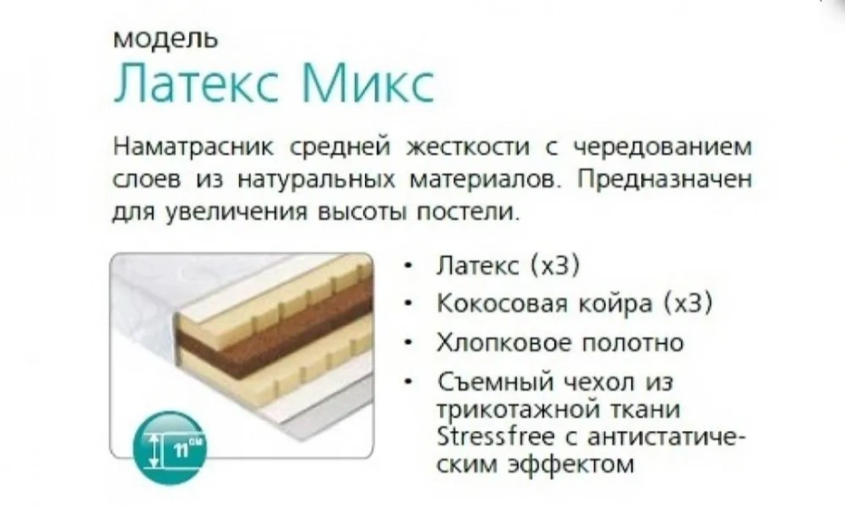 Наматрасник Латекс Микс 120*200 - фото 1
