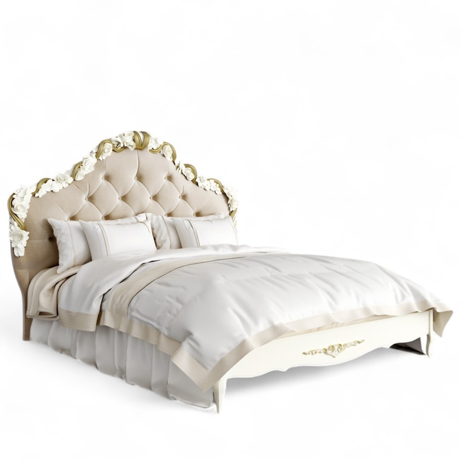 Кровать с мягким изголовьем 160*200 Романтик Голд KREIND 172357174 - фото 1