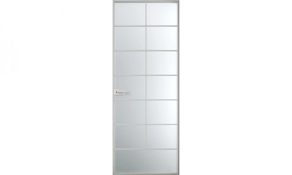 Межкомнатная стеклянная дверь Grafica матовая (т02.15) серебро - фото 1