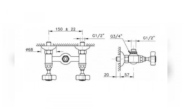 Смеситель Для Душа Nicolazzi Classica 1425Gb70