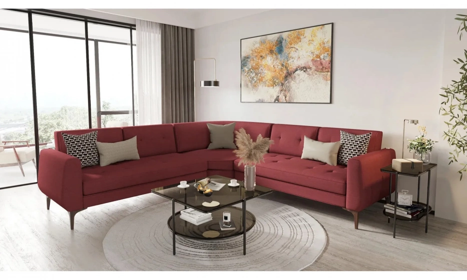 Диван 2х местный Teos левый подлокотник Turkey - фото 1