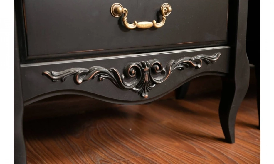 Nocturne Комод Высокий 6 Ящиков Черный Со Старением 61/47/108 - фото 7