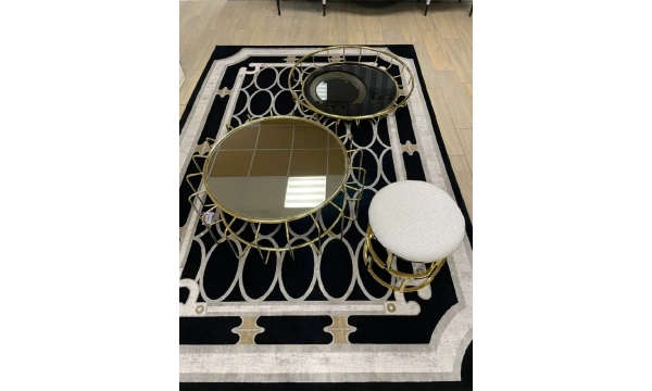 Комплект из 2-х журнальных столов и пуфа  BALHOME  HATILLA