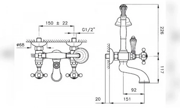 Смеситель Для Ванны Nicolazzi Half Dome 1400Cr70