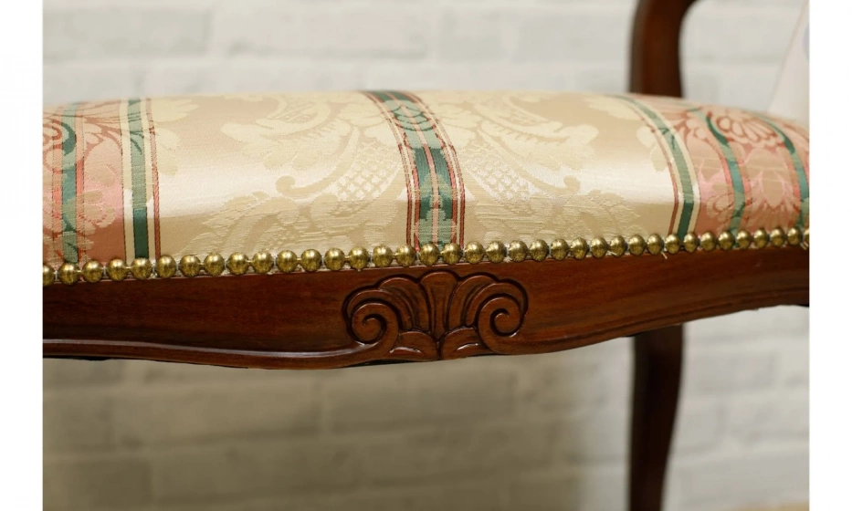 Morello Gianpaolo Банкетка Parma Ткань Tps1230 Seal 1706 Col.3 Damascato Beige/Rosa - фото 5