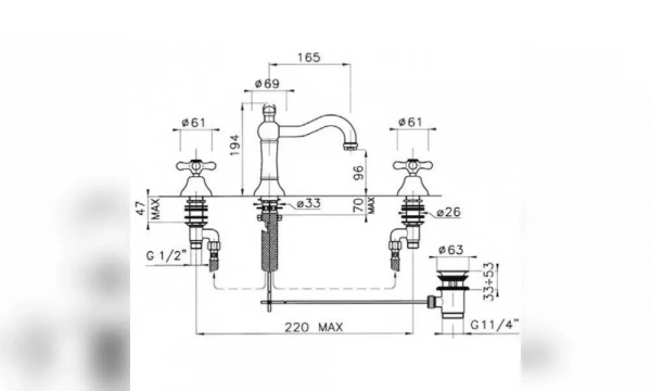 Смеситель Для Раковины Nicolazzi Nuova Brenta 2509Bz Бронза