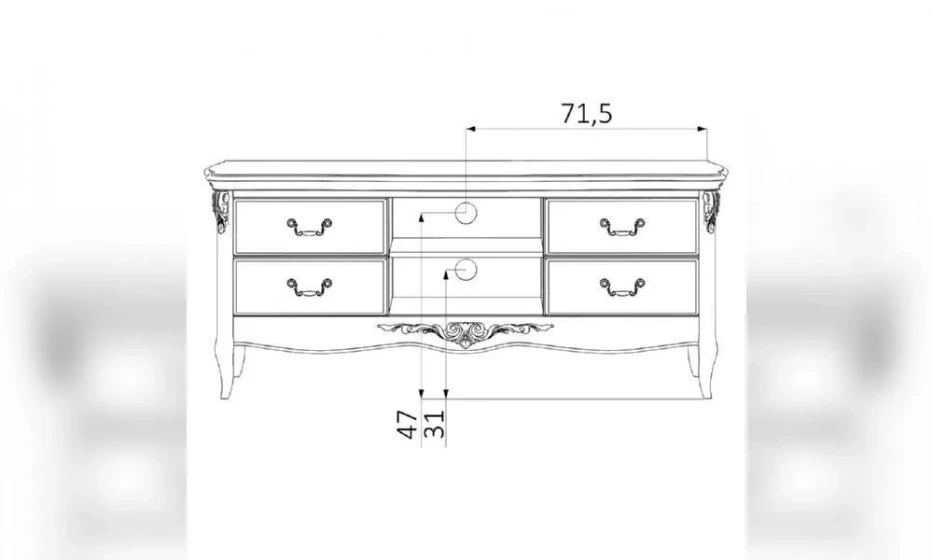 Тумба Тв Kreind Atelier Gold - фото 2