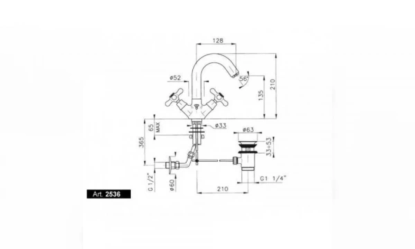 Смеситель Для Раковины Nicolazzi Nuova Brenta 2536Bz Бронза