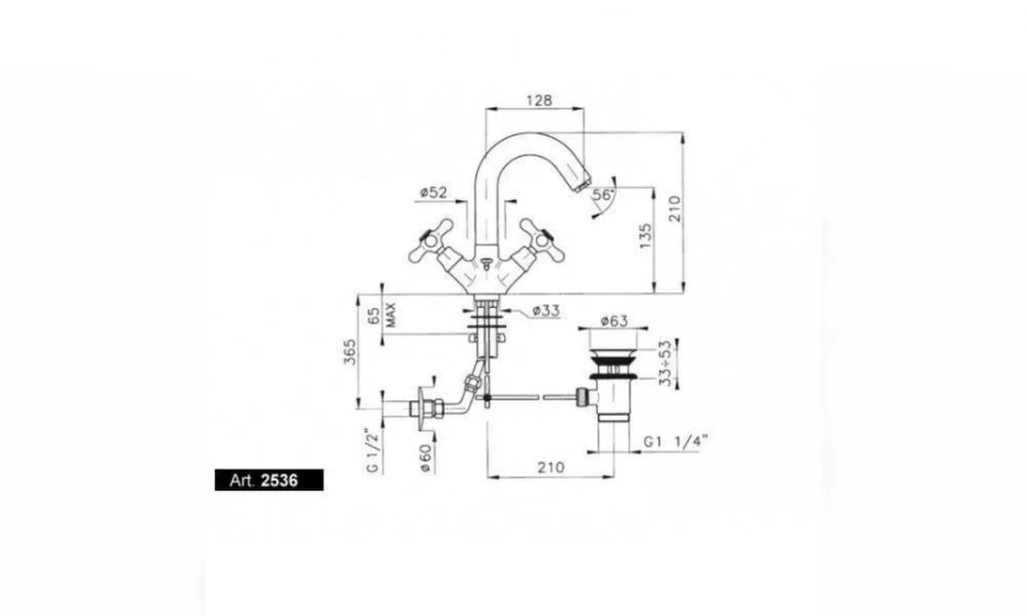 Смеситель Для Раковины Nicolazzi Nuova Brenta 2536Bz Бронза - фото 2