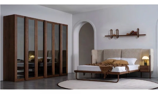 Комплект Мебели В Спальню (Кровать, Тумба Прикроватная 2 Штуки, Шкаф, Комод, Зеркало) Orix