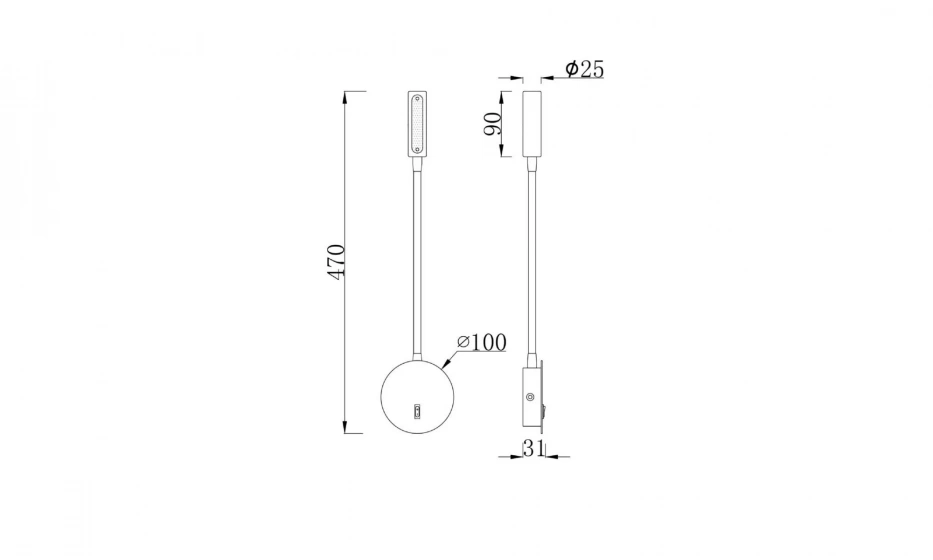 Бра Technical C035Wl-L3Ch3K - фото 4