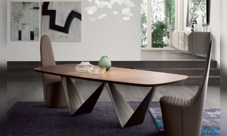 Стол Reflex Prisma 72 Steel Bevel Wood - фото 1