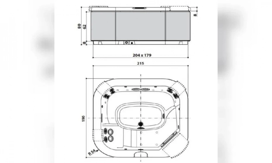 Мини-Бассейн Jacuzzi Delos Pro 215Х190 9444-81165 Platinum - фото 3