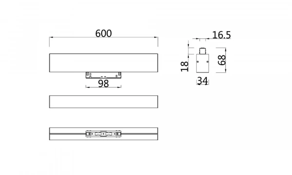 Трековый Светильник Technical Tr012-2-20W4K-B