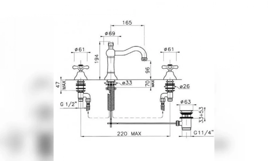 Смеситель Для Раковины Nicolazzi Nuova Brenta 2509Cr - фото 2