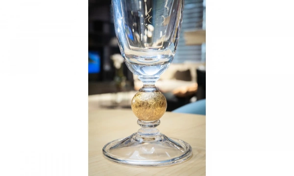 Ваза VETRERIE DI EMPOLI Capricio Gold